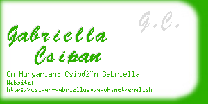 gabriella csipan business card